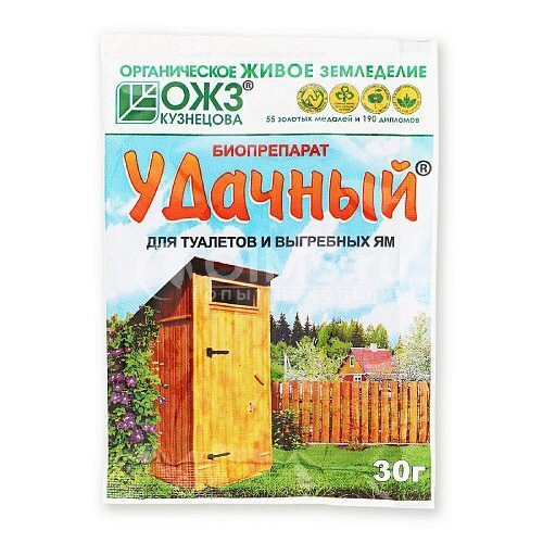 Удачный – биопрепарат для туалетов и выгребных ям – 30 г